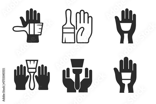 Artistic Logo Variations. Art and antiquities trading and international auctions. Set Logo of Art and antiquities trading and international auctions: