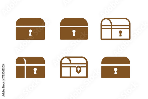 Wooden Jewelry Logos. Handcrafted wooden jewelry boxes and organizers. Set Logo of Handcrafted wooden jewelry boxes and organizers: lockable keepsake chest.