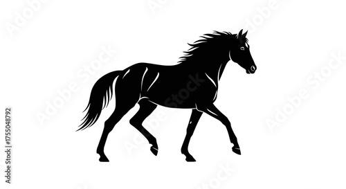 Vector art of silhouette of a horse for your designs