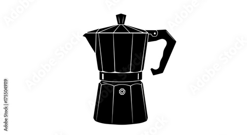 Vector art of italian moka pot, a symbol of coffee culture