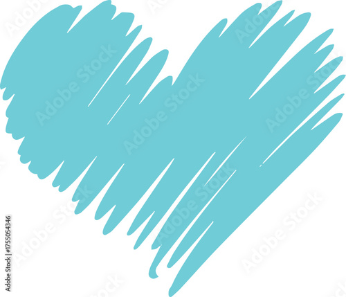 sketch style blue heart doodle vector perfect for posters social media stickers and stationery ai eps jpeg png