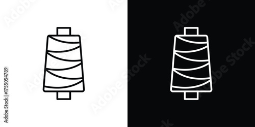 Yarn icon in stroke versions. Graphic elements for web