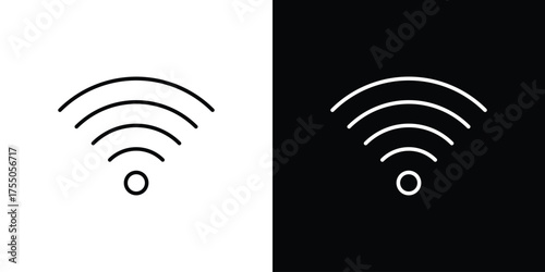 Signals icon in stroke versions. Graphic elements for web