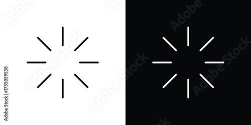 Loading icon in stroke versions. Graphic elements for web