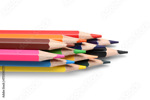 Set of colorful pencils on ...