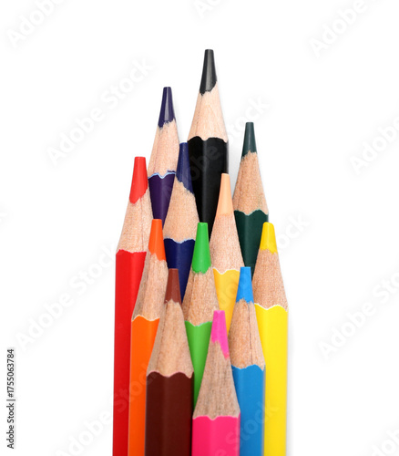 Set of colorful pencils on ...