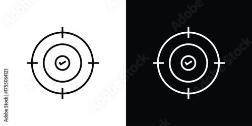 Accuracy icon in stroke versions. Graphic elements for web