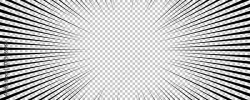 Black comic book transparent background