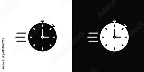 Time fast icon. filled flat sign concept and web design