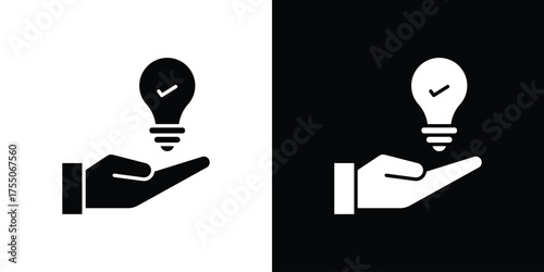 Solution icon. filled flat sign concept and web design