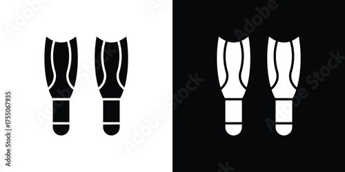 Scuba diving icon. filled flat sign concept and web design