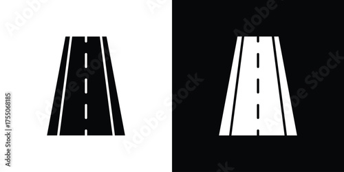 Road icon. filled flat sign concept and web design