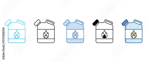 Karosene icon set multiple style collection