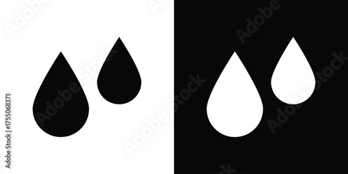 Raindrops icon. filled flat sign concept and web design