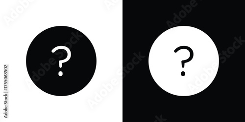 Question icon. filled flat sign concept and web design