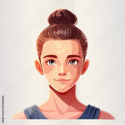 Teenage Tänzer mit Dutt