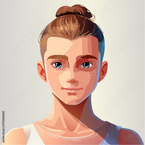 Teenage Tänzer mit Dutt