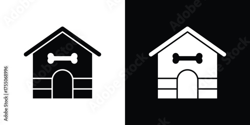 Pet house icon. filled flat sign concept and web design