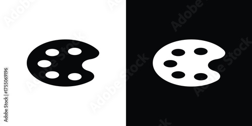 Palette icon. filled flat sign concept and web design