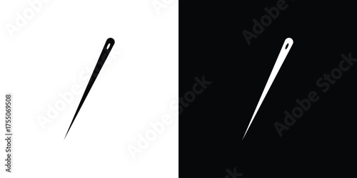 Needle icon. filled flat sign concept and web design