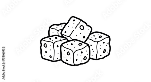 Cartoon illustration of a faceless person with short black hair doing sit-ups on a mat.