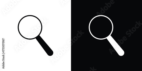 Loupe icon. filled flat sign concept and web design