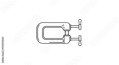 Simple Table with Vase and Flower Minimalist Design.
