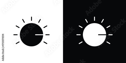 Knob icon. filled flat sign concept and web design