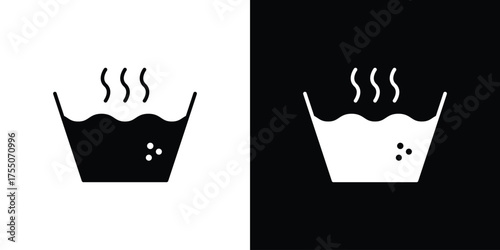 Hot Water icon. filled flat sign concept and web design