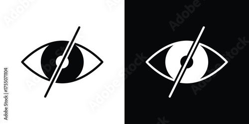 Hide icon. filled flat sign concept and web design