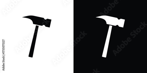 Hammer icon. filled flat sign concept and web design