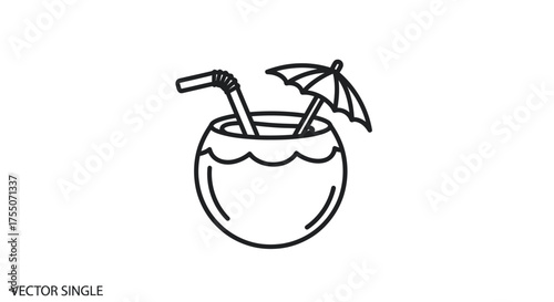 Simple Illustration of a Basketball Hoop with Backboard and Net.