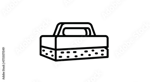 Fingerprint Unlock Icon: Biometric Security System with Open Padlock.