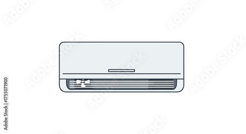 Painter in blue overalls spraying yellow arrow onto white surface with spray gun.