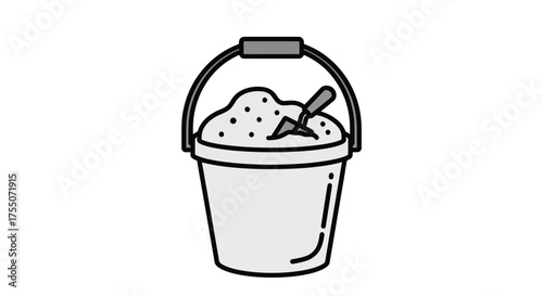 Illustrated Golf Putting Green with Flagstick and White Ball.