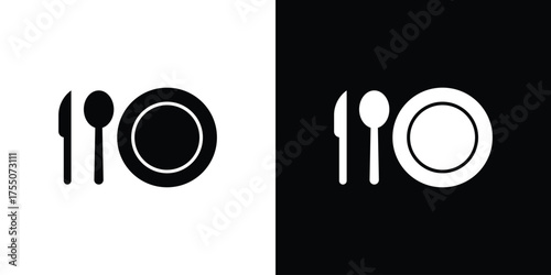 Cutlery icon. filled flat sign concept and web design