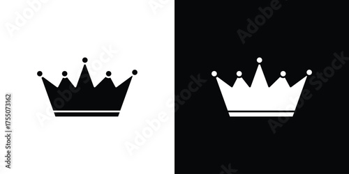 Crown icon. filled flat sign concept and web design