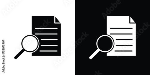 Case study icon. filled flat sign concept and web design