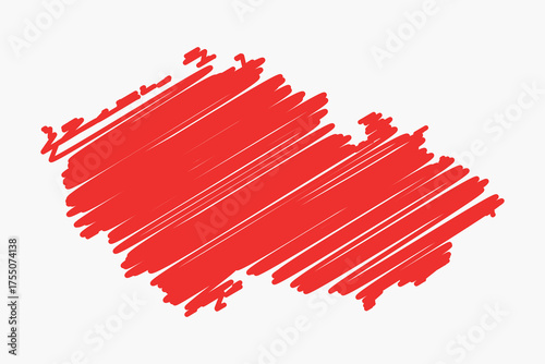 Vector graphic artwork suitable for print and web containing flat detailed map of CZECH REPUBLIC