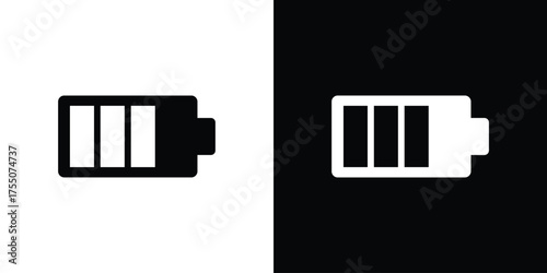 Battery icon. filled flat sign concept and web design
