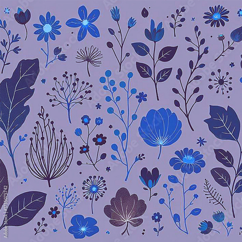 seamless floral pattern with flowers