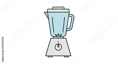 Simple Line Art Blender Illustration for Kitchen Appliance.