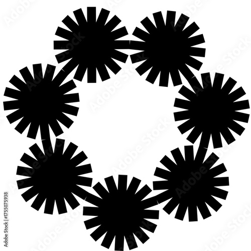 Abstract circular geometric shapes / Formas geométricas circulares abstractas / Abstrakte geometrische Kreisformen