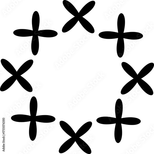 Abstract circular geometric shapes / Formas geométricas circulares abstractas / Abstrakte geometrische Kreisformen