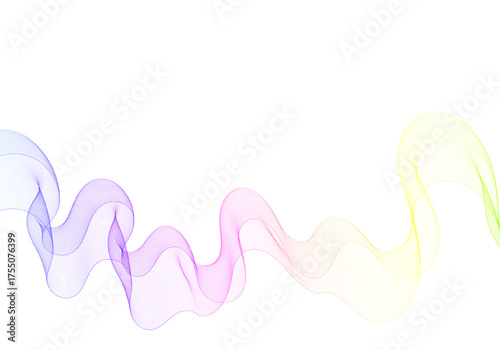 Wavy flow of abstract lines of the rainbow spectrum on a white background. Eps 10