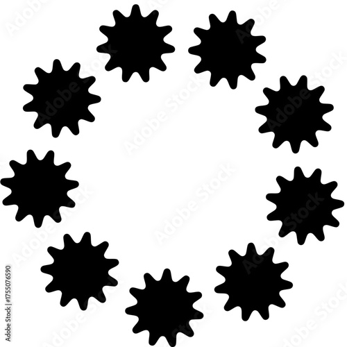 Abstract circular geometric shapes / Formas geométricas circulares abstractas / Abstrakte geometrische Kreisformen