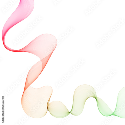 Smooth abstract wave motion from pink to green colors Eps 10