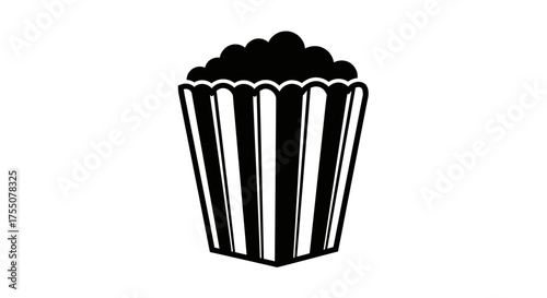Illustration of a popcorn bucket with stripes