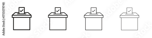 Voting icon, linear icon with editable stroke
