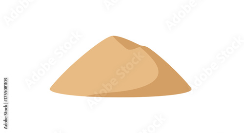 A small pile of light brown sand forming a gentle mound.